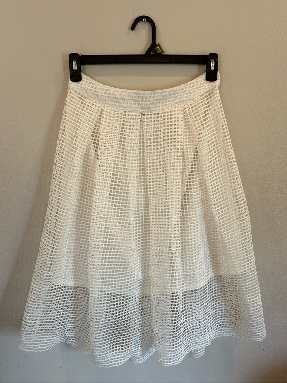 Who What Wear White A-Line Mesh Skirt